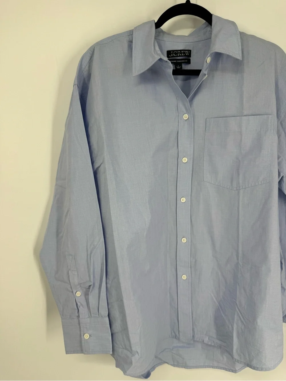 NWT J. Crew Étienne Oversized Button-up Shirt Lightweight Oxford Blue Eoe Size S